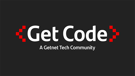 Logo de Get Code con la frase ‘A Getnet Tech Community’.