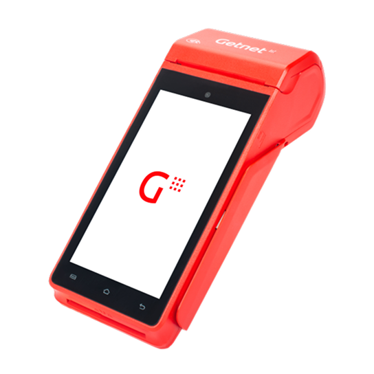 Terminal roja de cobro Get Smart POS de Getnet.