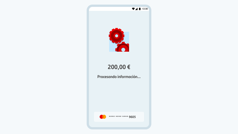 Pantalla de Get Smart procesando información de pago
