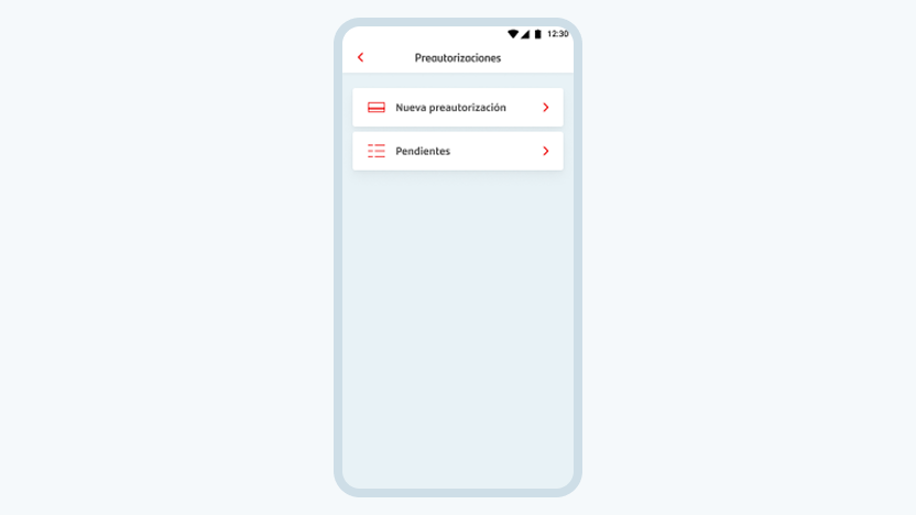 Pantalla de Get Smart con preautorizaciones (nuevas o pendientes)