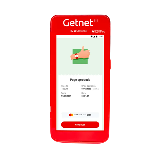 Terminal Get Smart con Pago aprobado