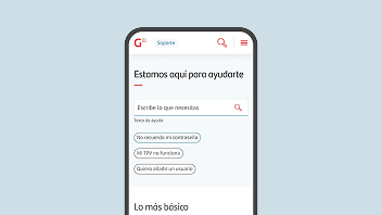 Móvil mostrando sección de soporte de Getnet