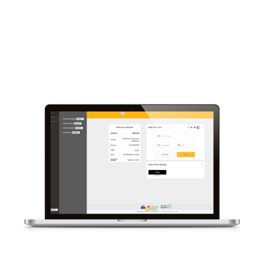 Portatil donde se visualiza un pago online