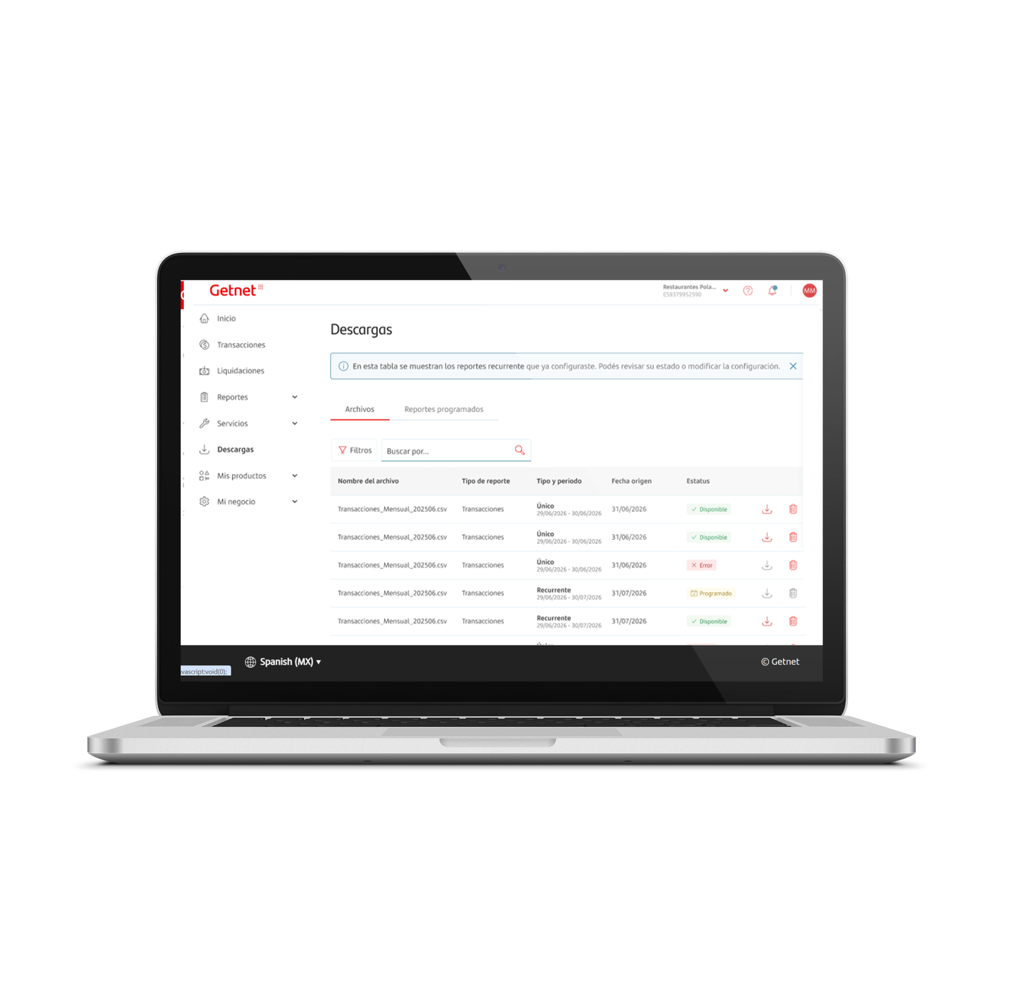 Portatil donde se visualiza un pago online