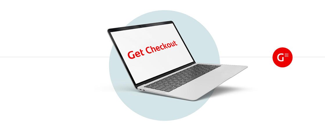 Laptop donde se visualiza logo de Get Checkout
