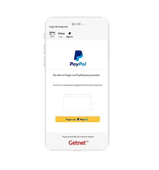 Celular con pantalla de Paypal