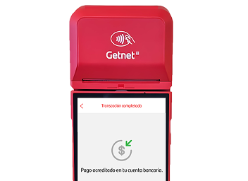 TPV Getnet donde se visualiza Pago acreditado a cuenta bancaria