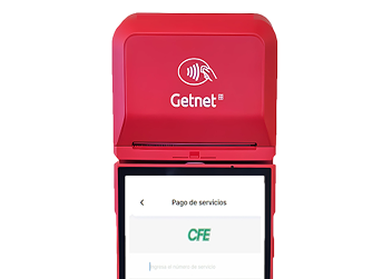 TPV Getnet donde se visualiza un pago de servicio