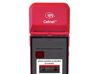 Terminal donde se visualiza un mensaje para dividir la cuenta
