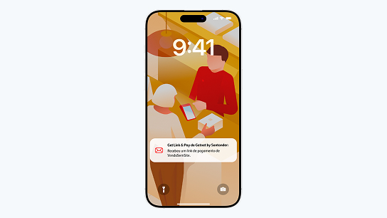 Telemovel com uma mensagem de pagamento