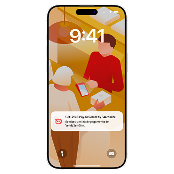 Telemovel com uma mensagem de pagamento