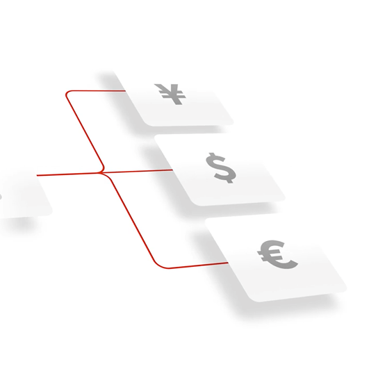 imagem múltiplas moedas: yuan, dolar, euro  