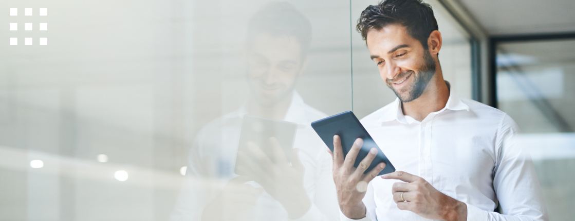 Man with tablet