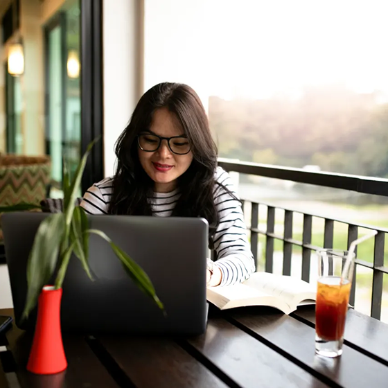 woman working